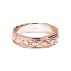 Star Wars Princess Leia™ WOMEN'S Diamond Wedding BAND 1/10 CT.TW. with 14K Rose Gold Front view