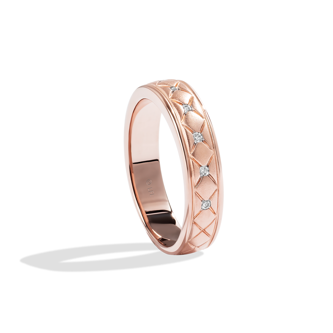 Louis Vuitton® - LV Diamonds 4MM Band, Pink Gold  Pink and gold, Diamond  wedding bands, Party fashion