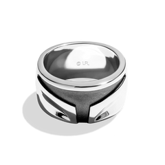 Star Wars The Mandalorian Silver and Black Rhodium Men s Ring
