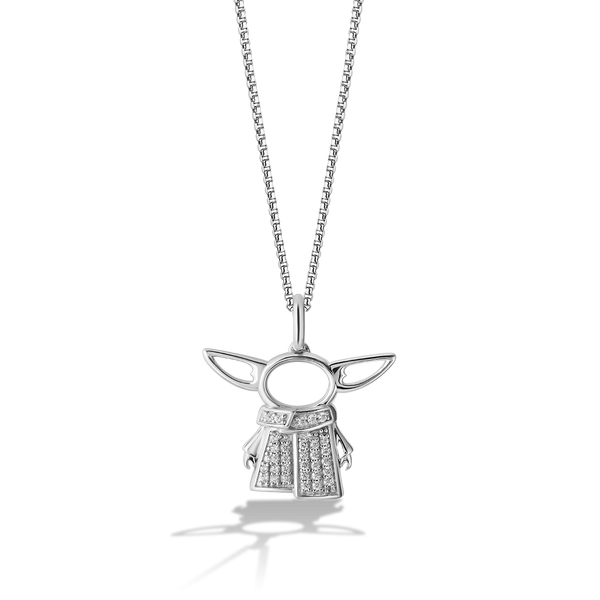 GROGU™ WOMEN'S PENDANT 1/10 CT.TW. White Diamonds 10K White Gold