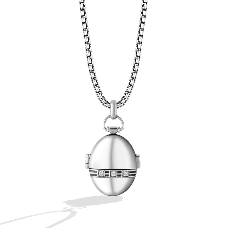 Star Wars GROGU WOMEN'S Diamond PENDANT 1/5 CT.TW. White Diamonds Silver Front view