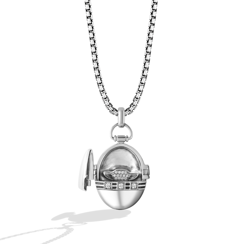 Star Wars GROGU Diamond PENDANT 1/5 CT.TW. White Diamonds Silver Front view_1