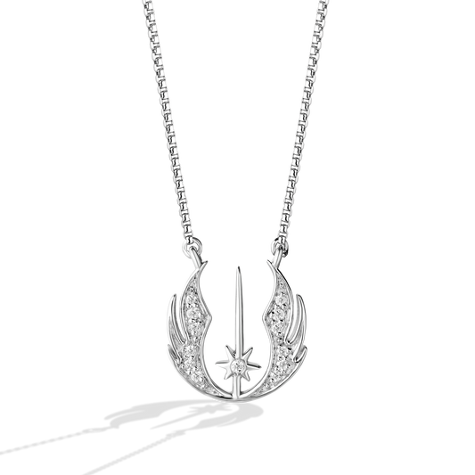Star Wars Yoda™ Inspired WOMEN'S Diamond PENDANT 1/10 CT.TW. White Diamonds Silver Front view