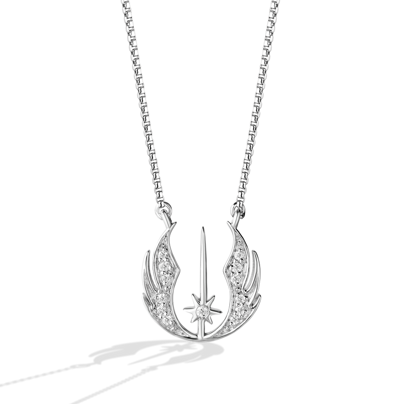 Star Wars Yoda™ Inspired WOMEN'S Diamond PENDANT 1/10 CT.TW. White Diamonds Silver Front view