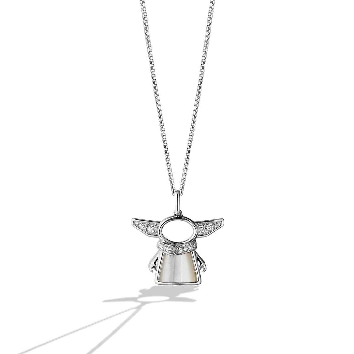 Star Wars Grogu Diamond and Mother of Pearl Women s Pendant