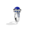 R2 SERIES WOMEN'S RING 1/6 CT.TW. White Diamonds, Blue Sapphire, Blue Onyx and Garnet, Sterling Silver