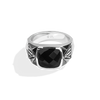 DARK ARMOR MEN'S RING Onyx, Sterling Silver with Black Rhodium