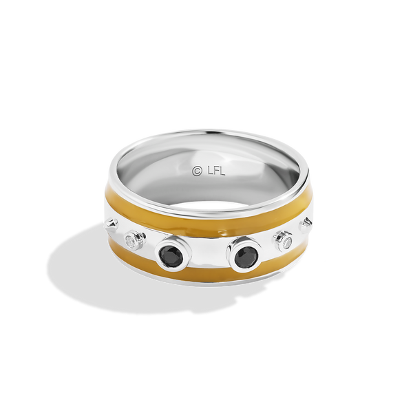 TUSKEN RAIDER™ MEN'S RING Diamond Accent, Black Spinel, Enamel, Sterling Silver