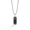 BOBA FETT™ MEN'S PENDANT 1/5 CT.TW. Black and White Diamonds, Sterling Silver with Black Rhodium
