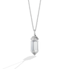 GUARDIANS OF LIGHT WOMEN'S PENDANT 1/8 CT.TW. Diamonds,  White Topaz, Sterling Silver