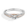 GUARDIANS OF LIGHT 3/4 CT.TW Diamond Engagement Ring, 14K White and Rose Gold