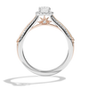 GUARDIANS OF LIGHT 3/4 CT.TW. Diamond Engagement Ring, 14K White and Rose Gold