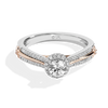 GUARDIANS OF LIGHT 3/4 CT.TW. Diamond Engagement Ring, 14K White and Rose Gold