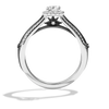 GUARDIANS OF LIGHT Diamond Engagement Ring, 3/4 CT.TW. Diamond, 14K White Gold with Black Rhodium