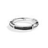 Star Wars™ Darth Vader Black Diamonds Wedding Band in White Gold with Black Rhodium 1/10 CTTW View 1