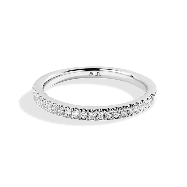 GUARDIANS OF LIGHT 1/5 CT.TW Diamond Wedding Band, 14K White Gold