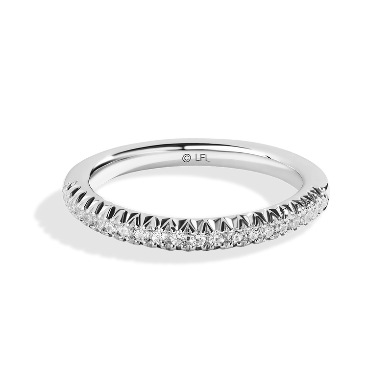 Star Wars™ Into The Galaxy Diamond Wedding Band in 14K White Gold 1/5 CTTW View 1