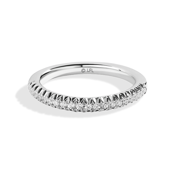 GUARDIANS OF LIGHT 1/5 CT.TW Diamond Wedding Band, 14K White Gold