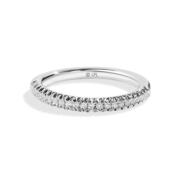 GUARDIANS OF LIGHT 1/5 CT.TW Diamond Wedding Band, 14K White Gold