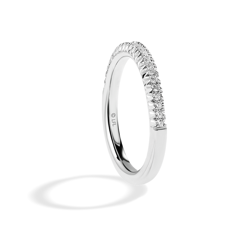 Star Wars™ Into The Galaxy Diamond Wedding Band in 14K White Gold 1/5 CTTW View 2