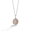Star Wars™ Princess Leia Diamonds & Morganite Women's Necklace Pendant in 10K Rose Gold & Sterling Silver 1/6 CTTW View 1