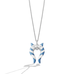Star Wars™ Ahsoka Tano Diamond Necklace Pendant in Sterling Silver
