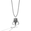 MANDALORIAN MYTHOSAUR™ STERLING SILVER PENDANT with Accent Black Diamonds