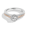 Star Wars™ Princess Leia Diamond Engagement Ring in 14K White Gold & Rose Gold 1/2 CTTW Center Stone & 3/4 CTTW Diamonds View 1