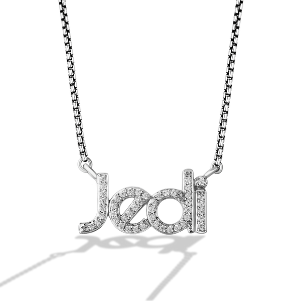 INTO THE GALAXY STERLING SILVER JEDI™ EDITORIAL NECKALCE with 1/6 CT.TW. Diamonds