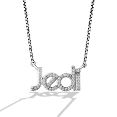 INTO THE GALAXY STERLING SILVER JEDI™ EDITORIAL NECKALCE with 1/6 CT.TW. Diamonds