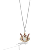 Star Wars™ Queen Amidala Diamonds, Australian Opal & Garnet Necklace Pendant in Sterling Silver, 10K Yellow & Rose Gold 1/20 CTTW View 1