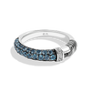 OBI-WAN KENOBI™ WOMEN STERLING SILVER LIGHTSABER RING with 1/20 CT.TW. Diamonds and London Blue Topaz