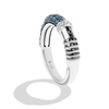 OBI-WAN KENOBI™ WOMEN STERLING SILVER LIGHTSABER RING with 1/20 CT.TW. Diamonds and London Blue Topaz