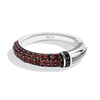 DARTH VADER™ WOMEN STERLING SILVER LIGHTSABER RING with 1/20 CT.TW. Black Diamonds and Garnet