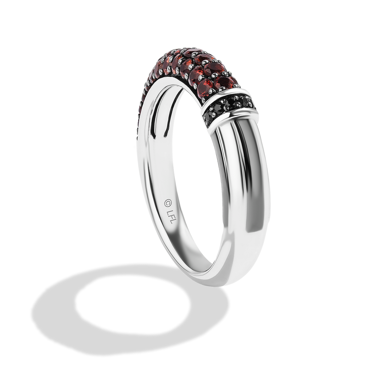 Star Wars Darth Vader Black Diamonds Garnet Women s Ring in Sterling Silver 1 20 CTTW Star Wars Fine Jewelry