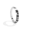 OBI WAN KENOBI™ MEN'S/WOMEN'S STERLING SILVER AND BLACK RHODIUM LIGHTSABER RING with 1/6 CT.TW. Diamonds