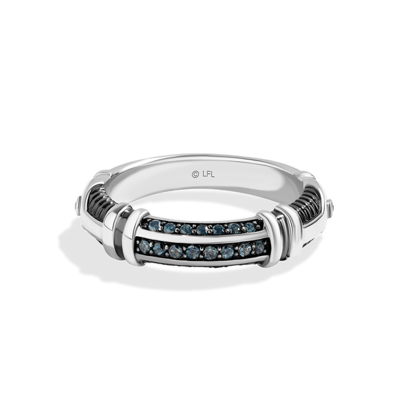 OBI WAN KENOBI™ MEN'S STERLING SILVER LIGHTSABER RING with Blue Topaz