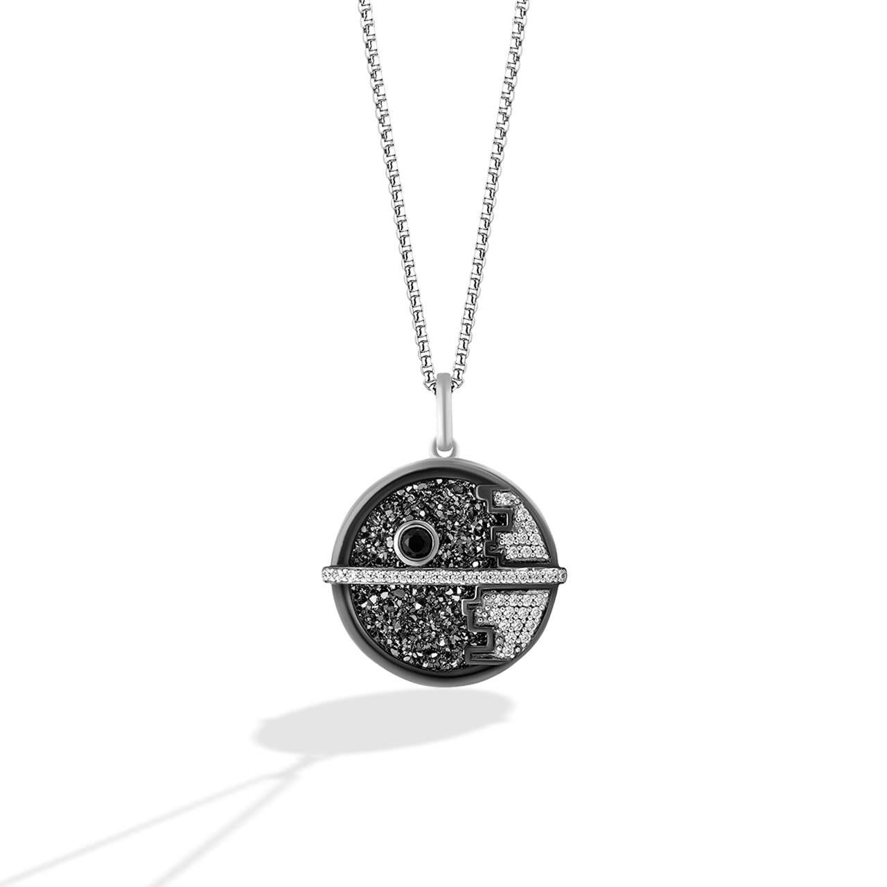 Star Wars Jewelry Unisex Boba Fett Helmet Stainless Steel and Black  Ion-Plated Pendant Necklace, 24