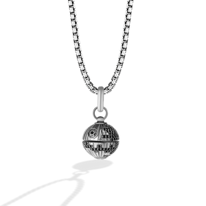 Star Wars Ahsoka Tano Diamond Necklace Pendant in Sterling Silver with White & Blue Enamel by Star Wars Fine Jewelry