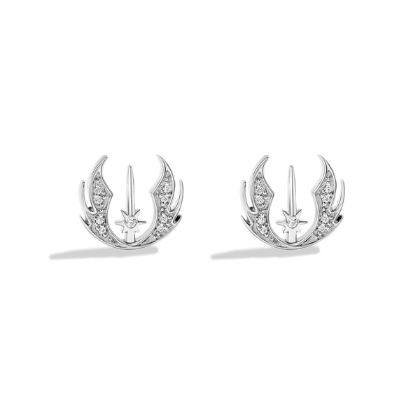 THE JEDI™ ORDER WOMEN'S EARRINGS 1/6 CT.TW. White Diamonds Silver