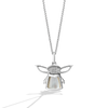 GROGU™ NECKLACE AND EARRINGS SET in Sterling Silver with 1/10 CT.TW. Diamonds and Mother of Pearl