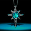 KYBER CRYSTAL RADIANCE MEN'S/WOMEN'S PENDANT  1/3CT.TW. White Diamonds and Swiss Blue Topaz Silver