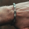 A JEDI™ MARK MEN'S BRACELET Silver and Black Rhodium