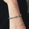A JEDI™ MARK MEN'S BRACELET Silver and Black Rhodium