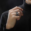 DARK ARMOR MEN'S RING 1/2 CT.TW. Black Diamonds Silver with Black Rhodium