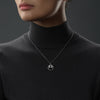 THE REBEL WOMEN'S PENDANT White Diamonds and Black Onyx Silver