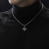 ORDER OF THE INQUISITOR ™ MEN'S/WOMEN'S PENDANT in Black Rhodium Sterling Silver and 10K Rose Gold with 1/12 CT.TW. Black Diamonds
