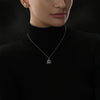 DARTH VADER™ HELMET NECKLACE AND EARRINGS SET in Black Rhodium over Sterling Silver with Black Diamonds