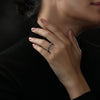 DARK ARMOR WEDDING BAND 1/10 CT.TW.  Black Diamonds, 14k White Gold with Black Rhodium