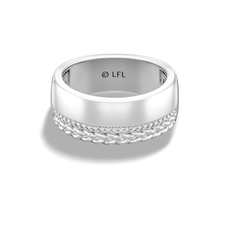 Star Wars™ Princess Leia Diamonds Women's Ring in 10K White Gold 1/10 CTTW View 3